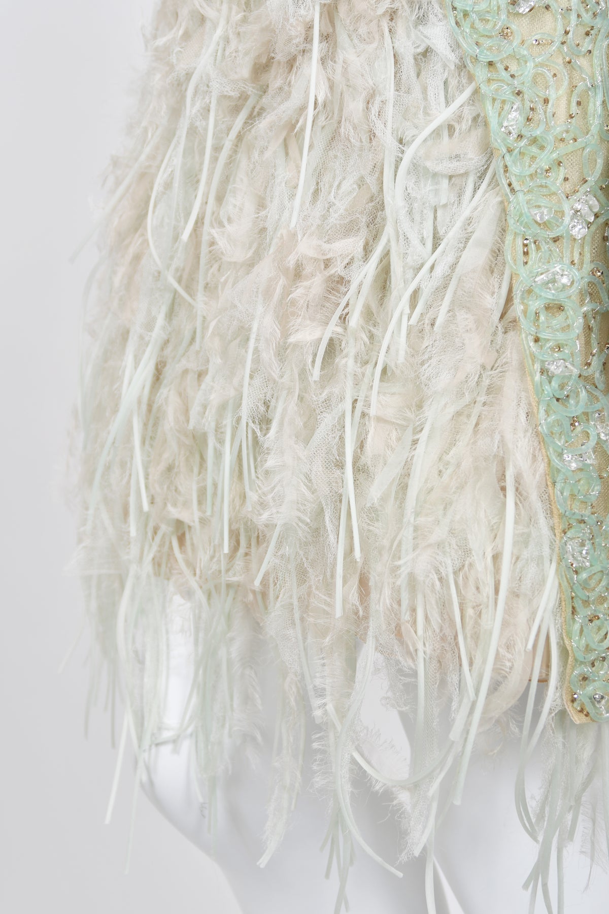 2012 Chanel by Karl Lagerfeld Documented Sheer Illusion Beaded Silk Dress w/Tags