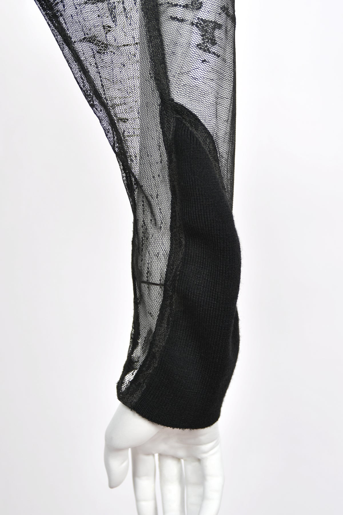 1987 Azzedine Alaia Naomi Campbell Featured Runway Sheer Lace Mini Dress