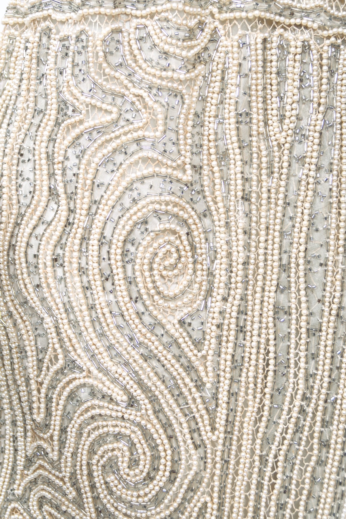 1982 Halston Runway Beaded Sheer Illusion Champagne Lace Backless Halter Wrap Gown