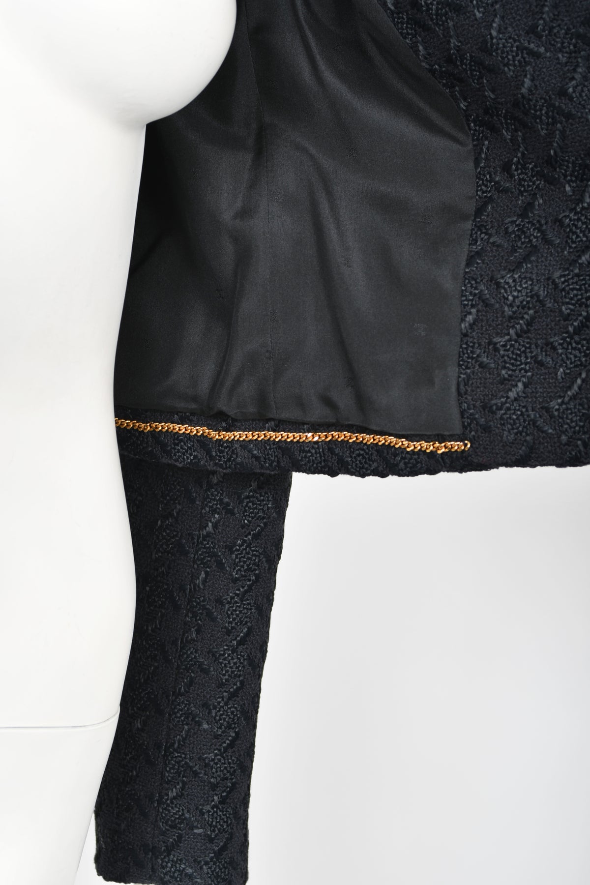 1993 Chanel by Karl Lagerfeld Documented Midnight Blue Wool Cropped Jacket