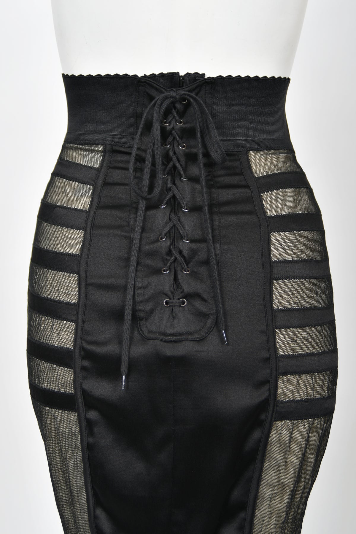 1988 Jean Paul Gaultier Documented Cowboy Lace 'Cone Bra' Bustier Lingerie Set