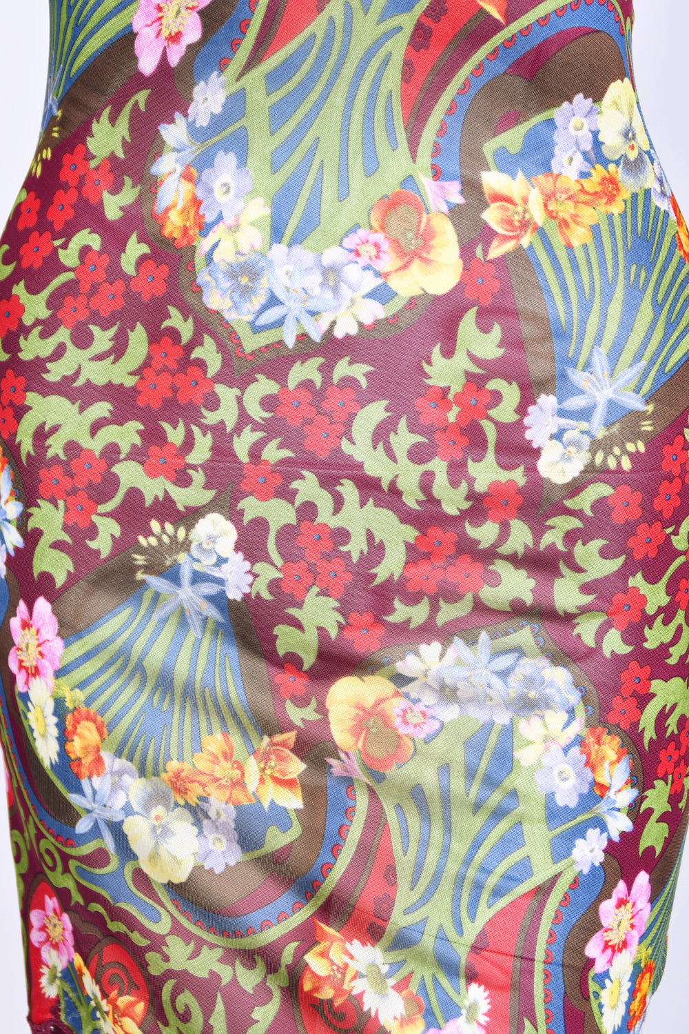 2005 Christian Dior by John Galliano Burgundy Floral Semi-Sheer Mini Slip Dress w/ Tags