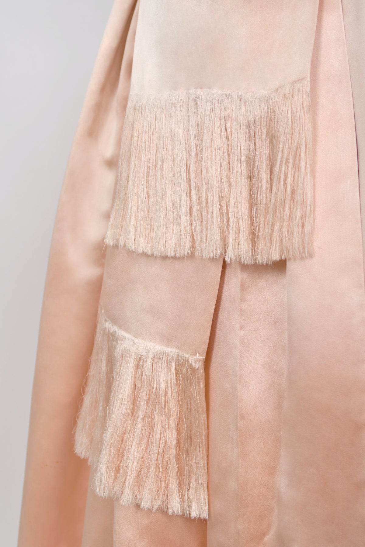 1958 Christian Dior by Yves Saint Laurent Documented Blush-Pink Silk Strapless Corset Gown