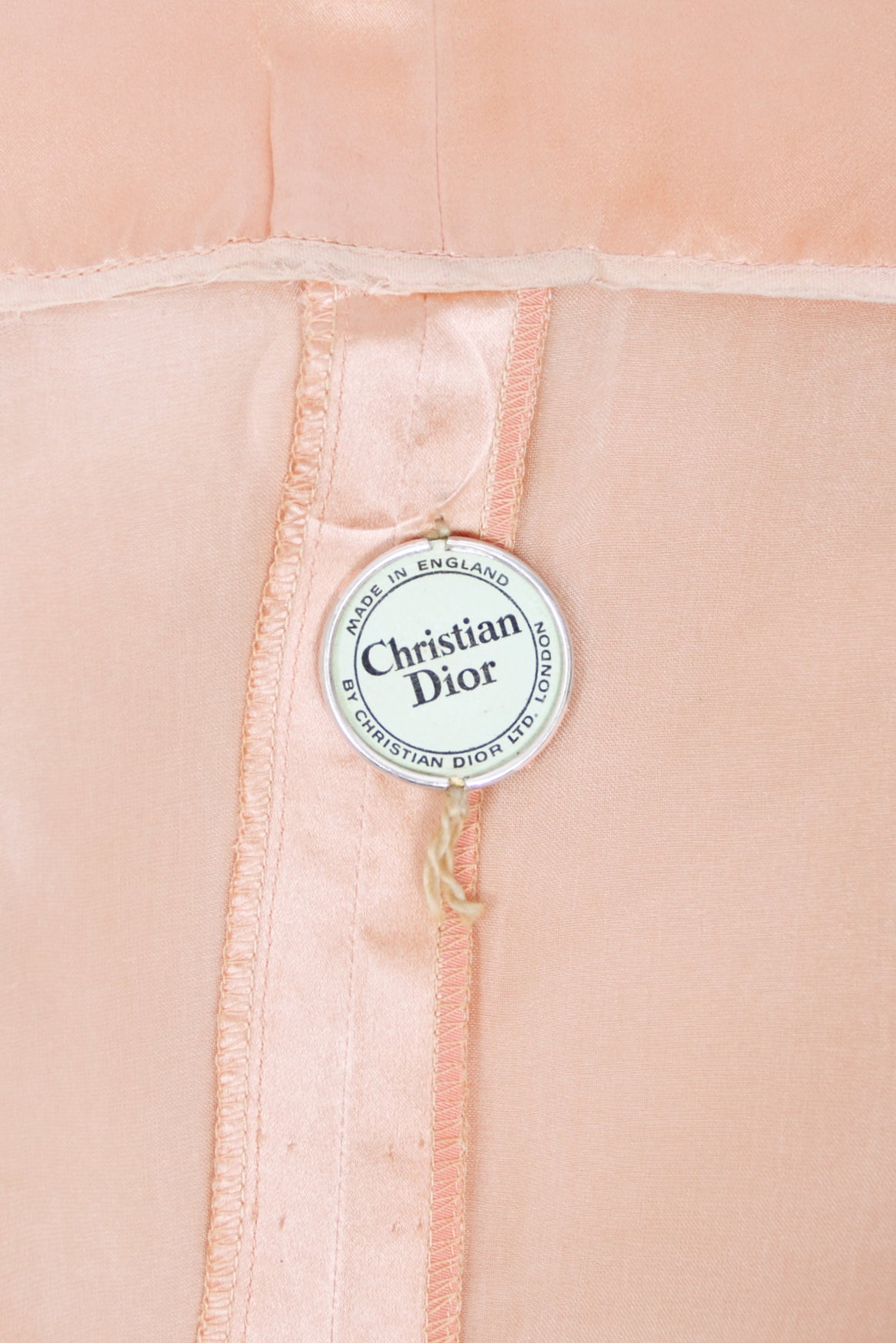 1958 Christian Dior by Yves Saint Laurent Documented Blush-Pink Silk Strapless Corset Gown