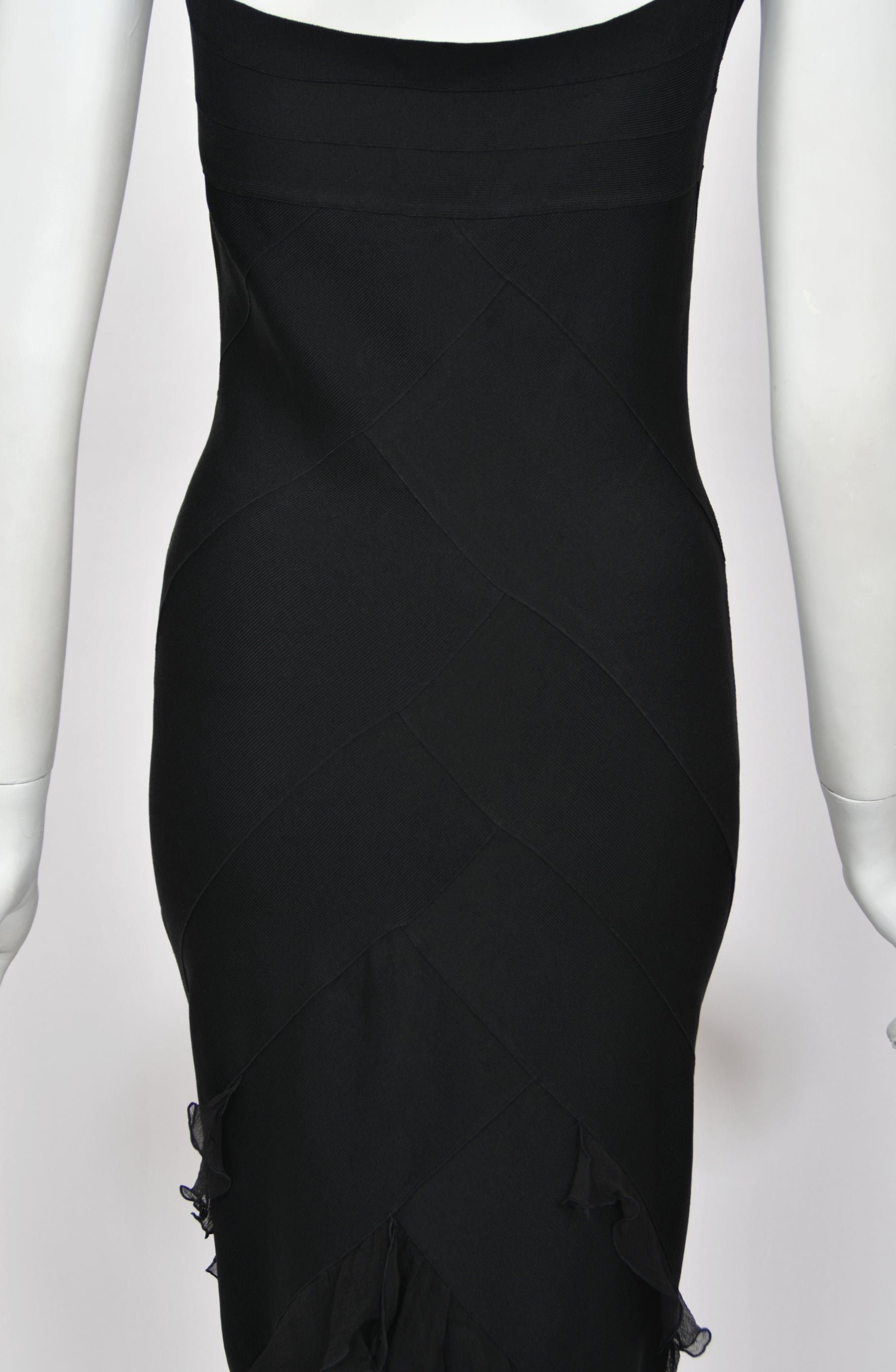 2004 Christian Dior by Galliano Black Stretch Knit Hourglass Dress - Timeless Vixen 2004 Christian Dior by Galliano Black Stretch Knit Hourglass Dress - Timeless Vixen