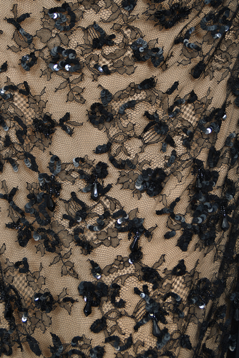 2009 Valentino Black Silk &amp; Beaded Sheer Illusion Lace Strapless Bustier Gown