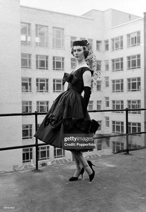 1958 Christian Dior by Yves Saint Laurent Emerald Green Satin Sash-Bow Cocktail Dress