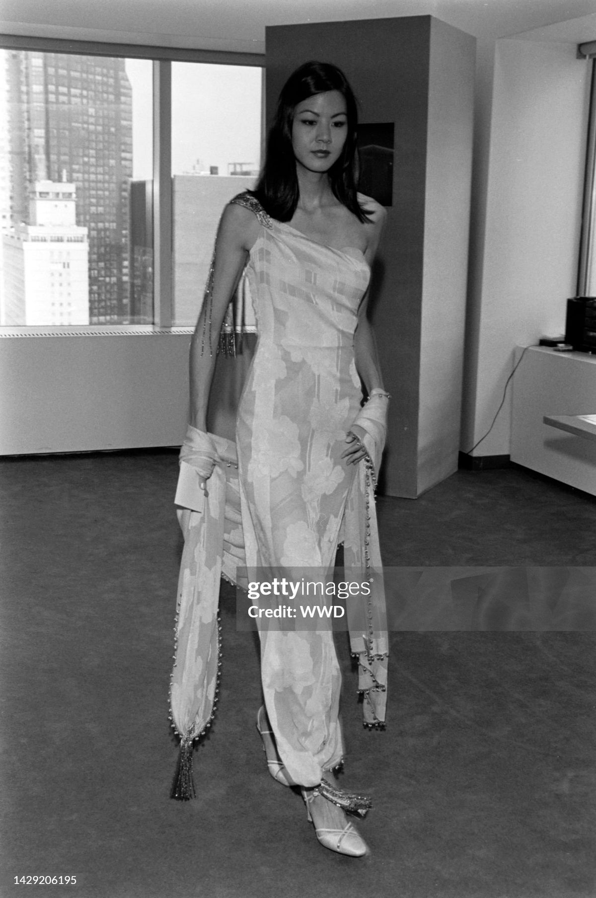 1998 Christian Dior by John Galliano Ivory Silk Beaded Tassels Grecian Gown