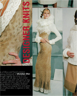 1999 Christian Dior by John Galliano Brown Suede & Sheer Lace Bias-Cut Slip Gown w/ Shawl