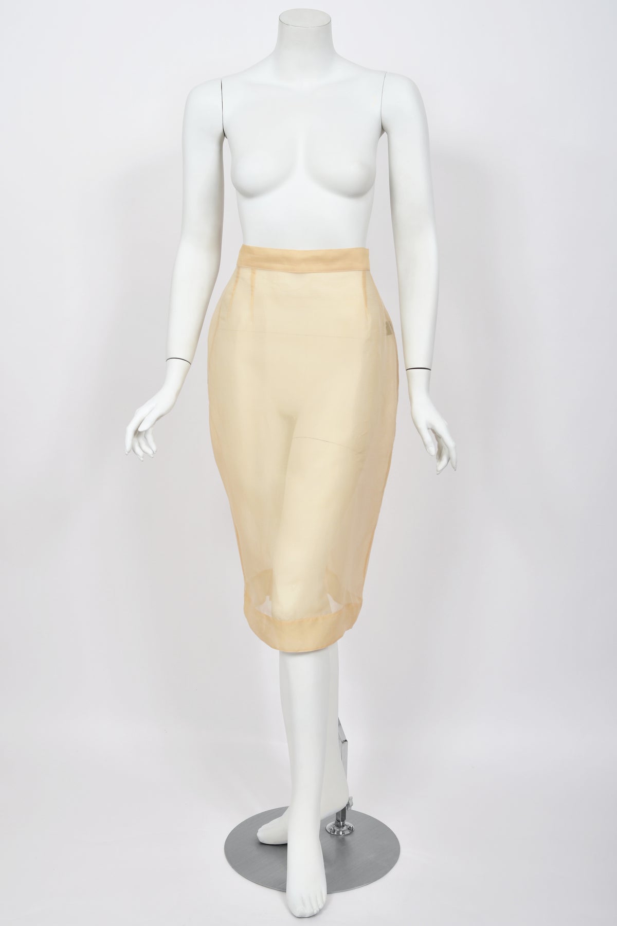 2009 Fendi by Karl Lagerfeld Museum-Held Roses Appliqué Sheer Illusion Dress