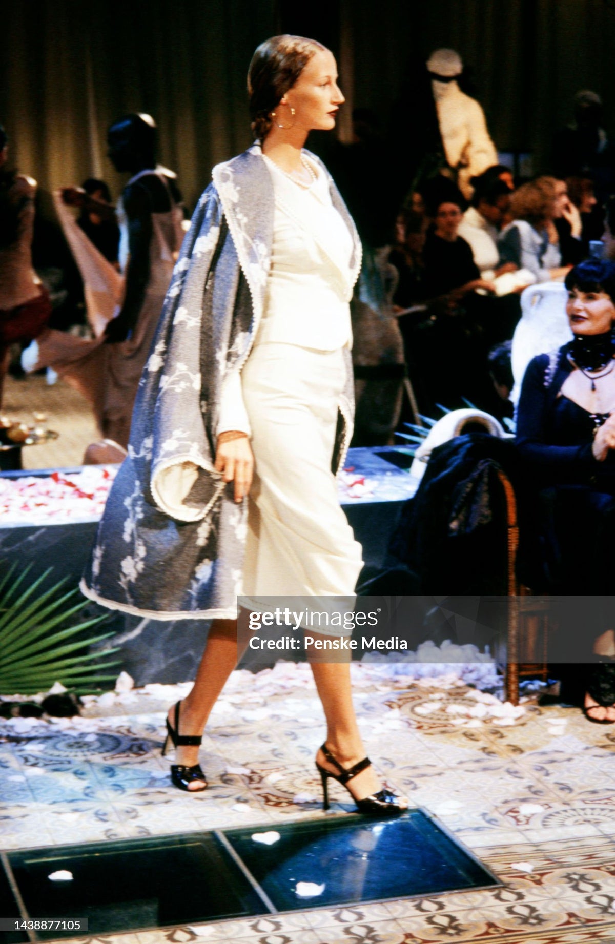 1999 John Galliano ‘Ballets Russes’ Collection Ivory Silk Ruched Bias-Cut Trained Slip Gown