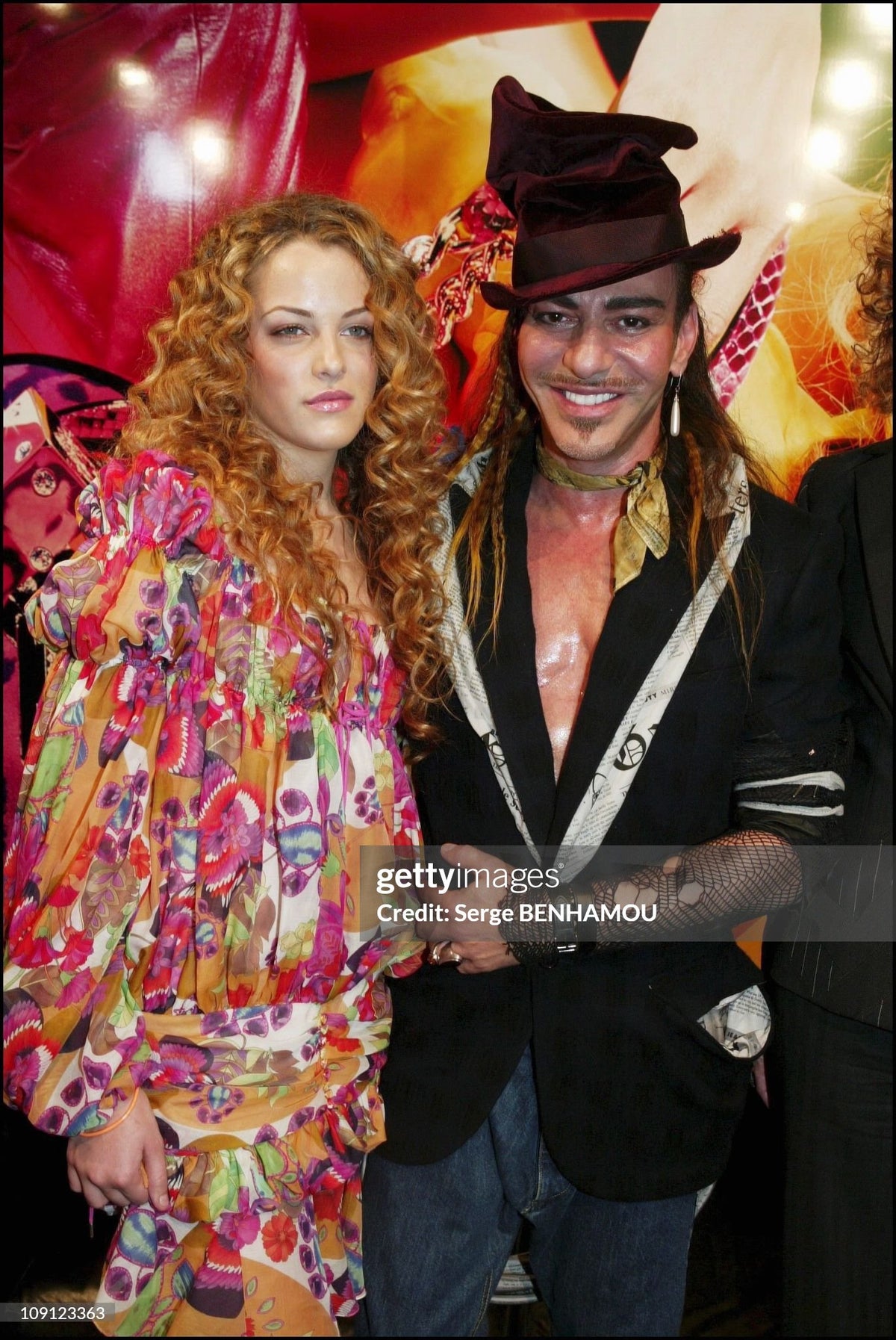 2005 Christian Dior by John Galliano Colorful Tie Dye Floral Silk Bias-Cut Dress