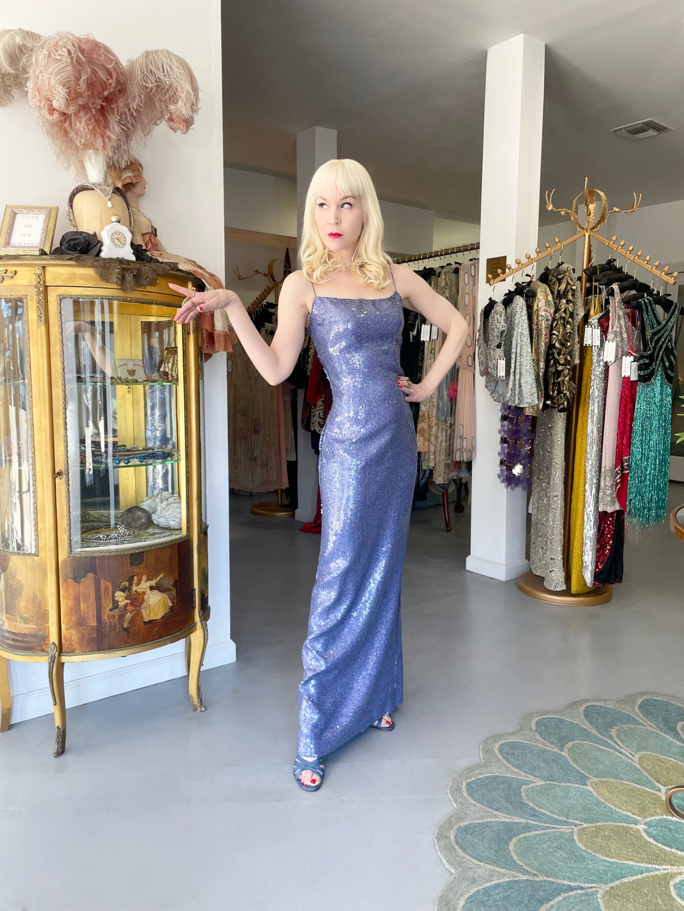 christian dior blue dress Christian Dior by Galliano Grand Sapphire Blue Silk Demi Couture Dress Gown For Sale at 1stDibs