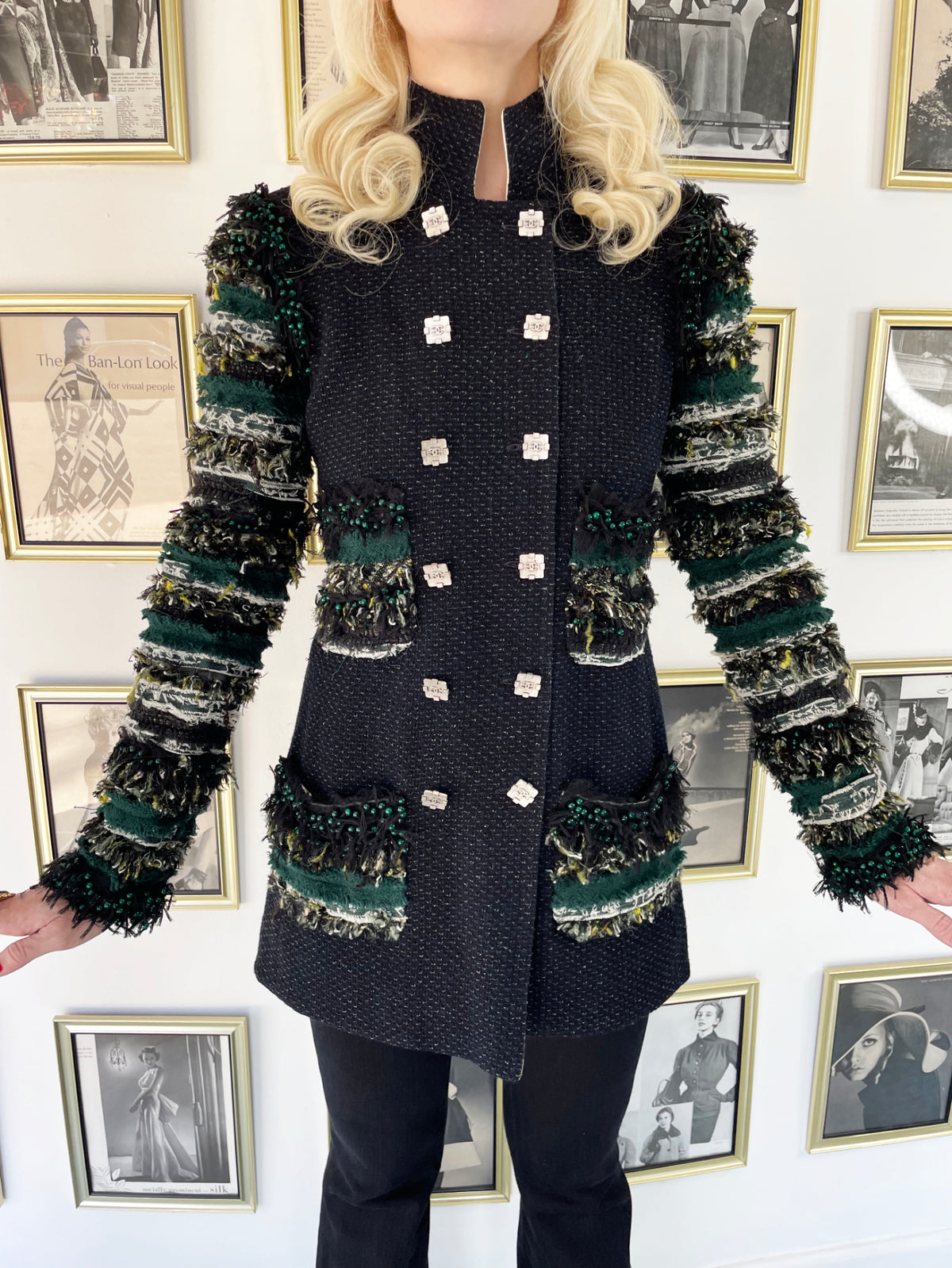 ジャケット・アウター Chanel Oversize Coat in Apple Green Wool Chanel, multi pockets jacket in green - Unique Designer Pieces