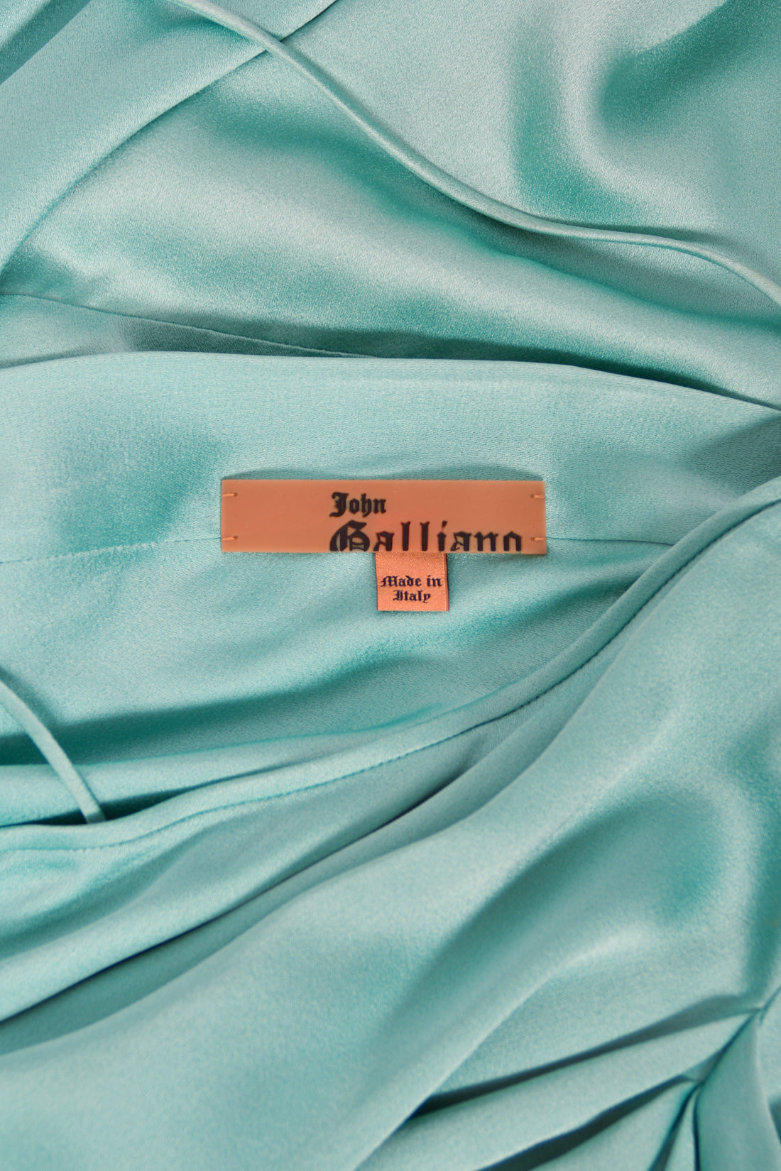 2011 John Galliano Sculpted Tiffany-Blue Silk Asymmetric Draped Goddess Gown