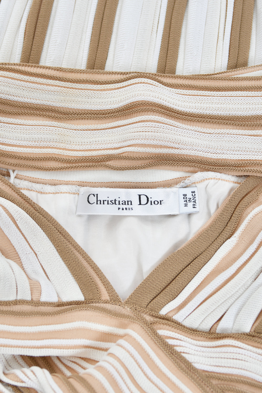 2002 Christian Dior by John Galliano Striped Stretch Knit Low 