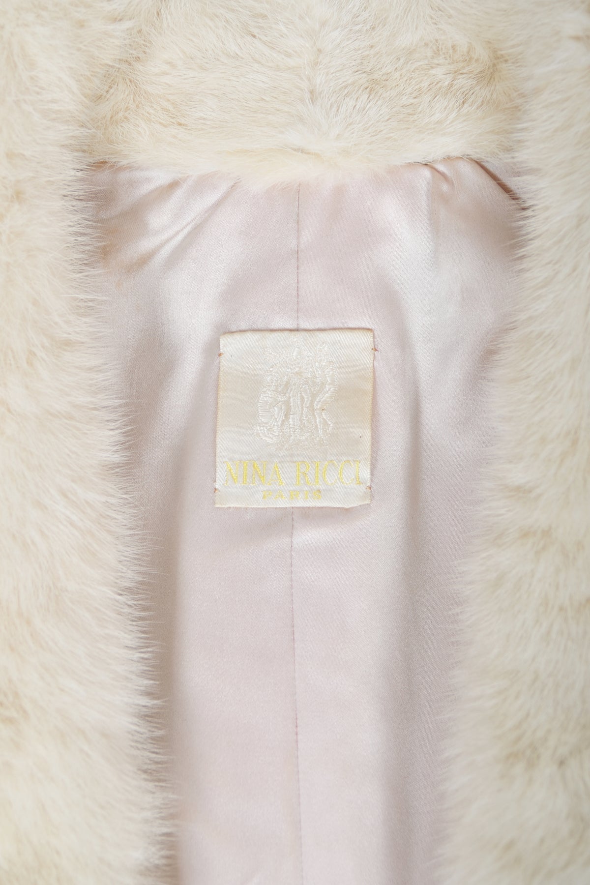 1965 Nina Ricci Haute Couture Documented Pink Silk-Brocade &amp; Mink Fur Maxi Coat
