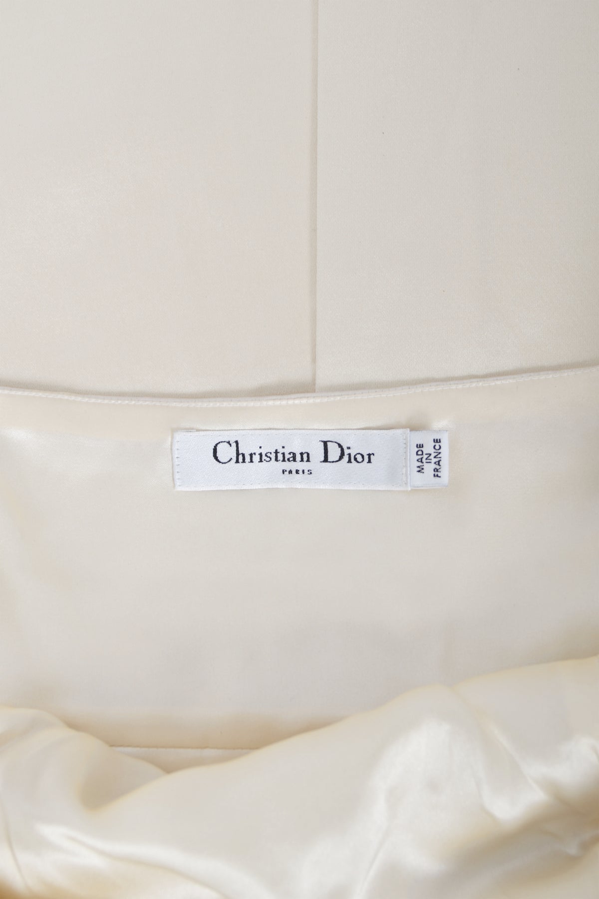 2008 Christian Dior by John Galliano Beaded Ivory Silk Shelf-Bust Hourglass Gown