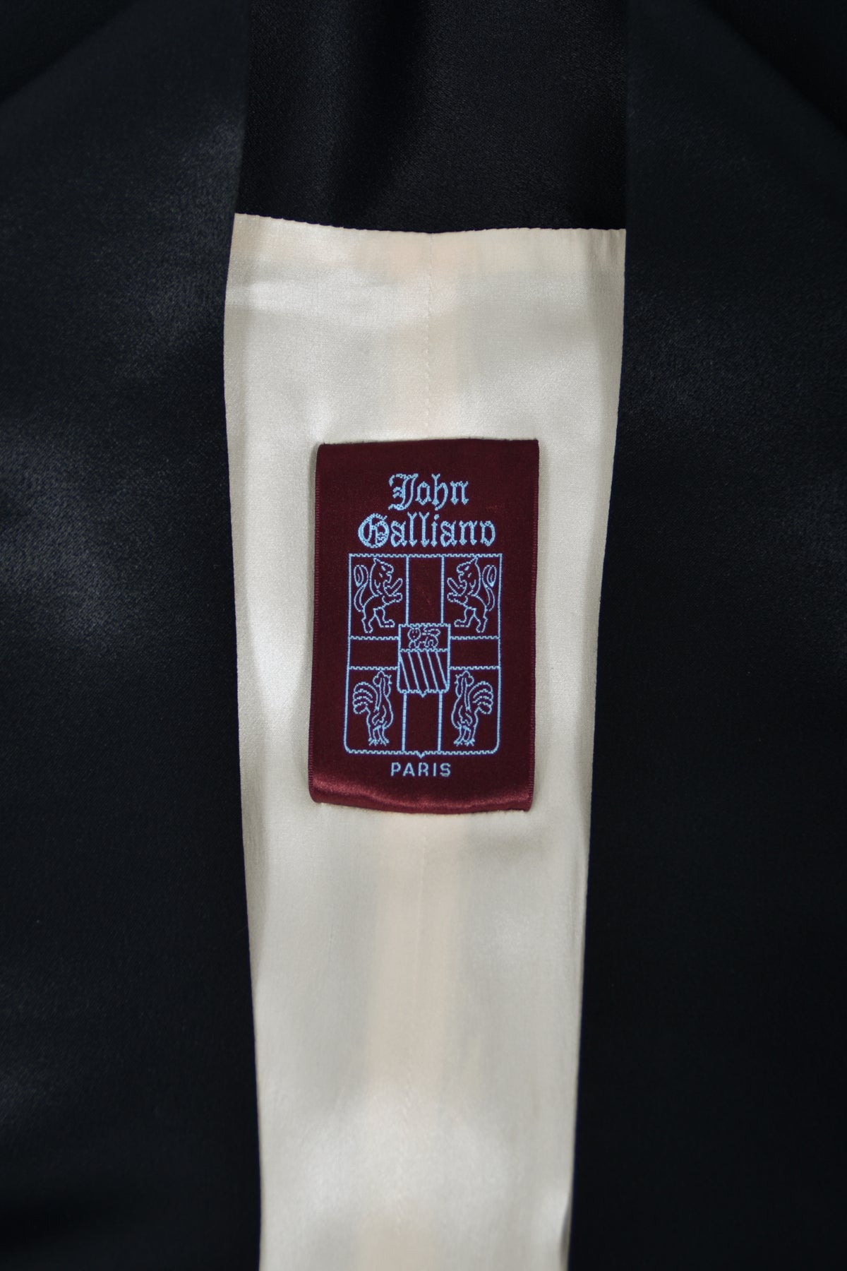 1995 John Galliano Documented Museum-Held Runway Black Silk Draped Kimono Jacket