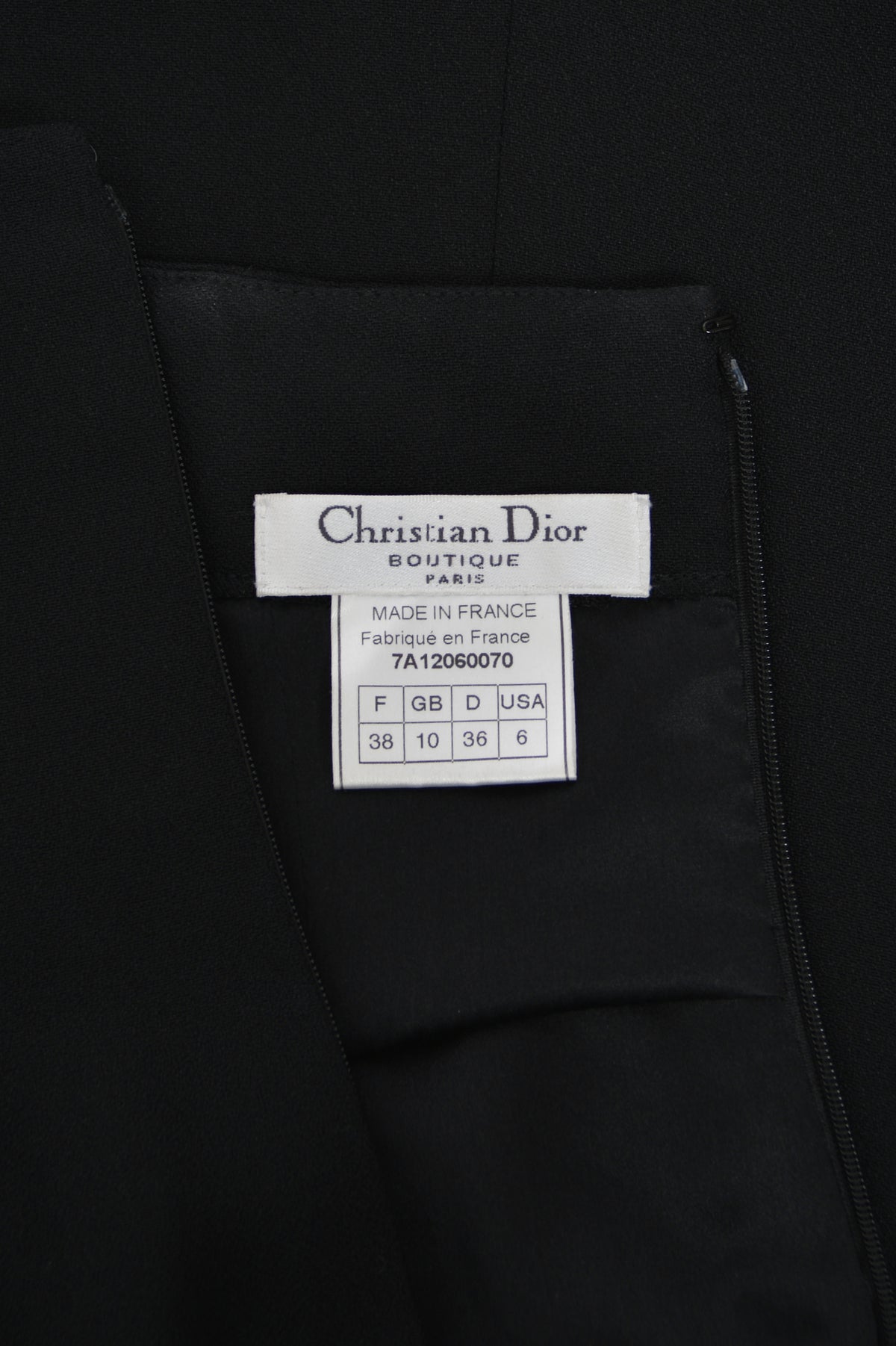 1997 Christian Dior by John Galliano Black Silk Crepe Strapless High-Slit Gown