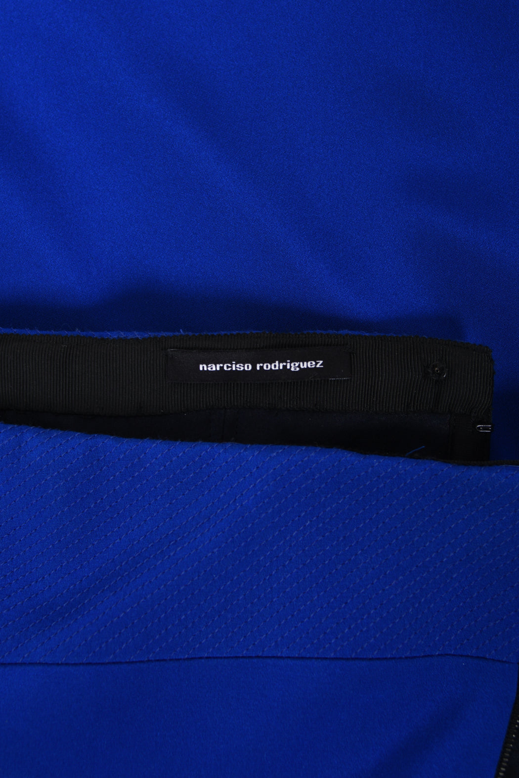 2013 Narciso Rodriguez Custom Couture for Tina Fey Sapphire Silk Bustier Gown