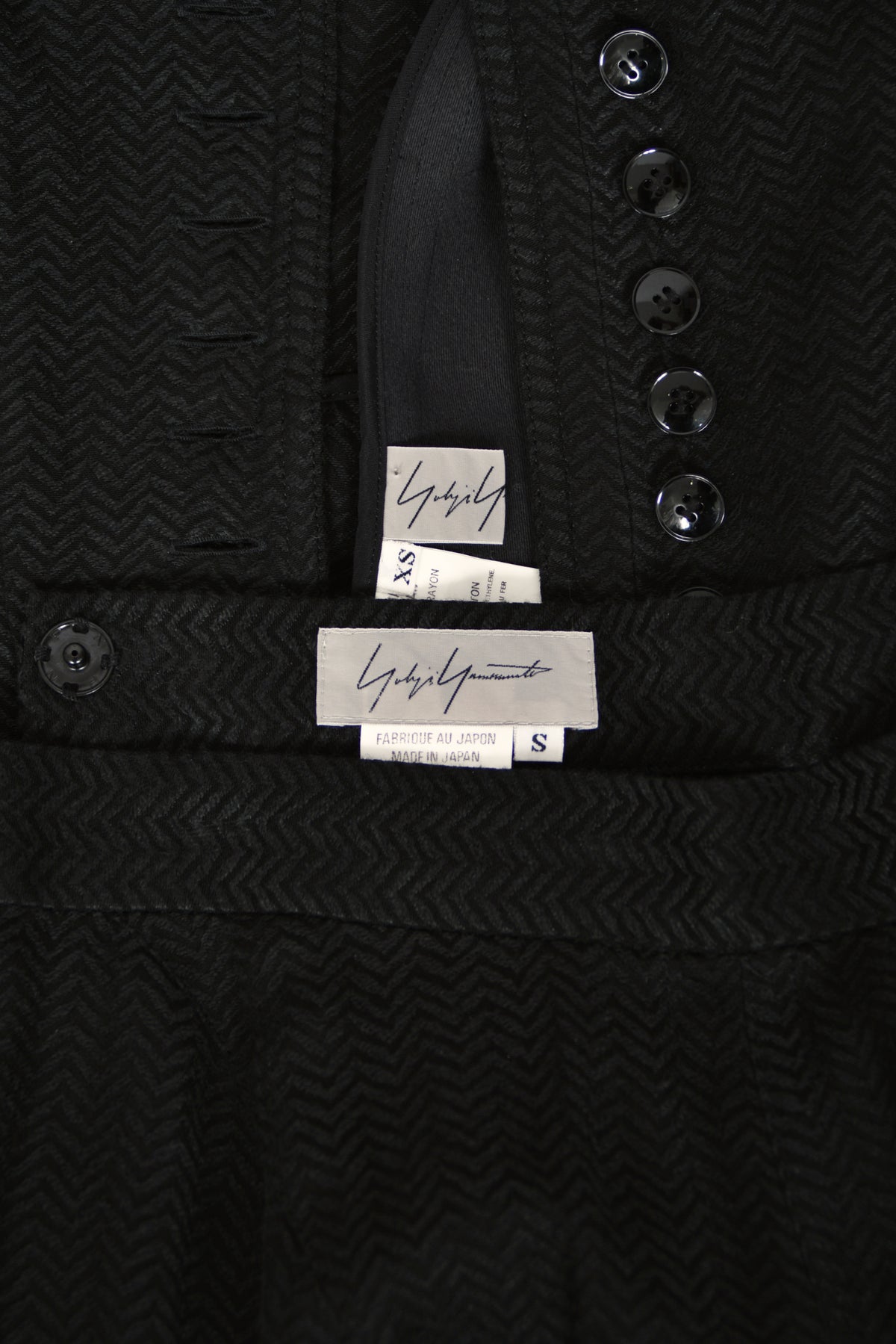 1998 Yohji Yamamoto Editorial Herringbone Button-Up Boned Jacket &amp; Maxi Skirt w/Tags