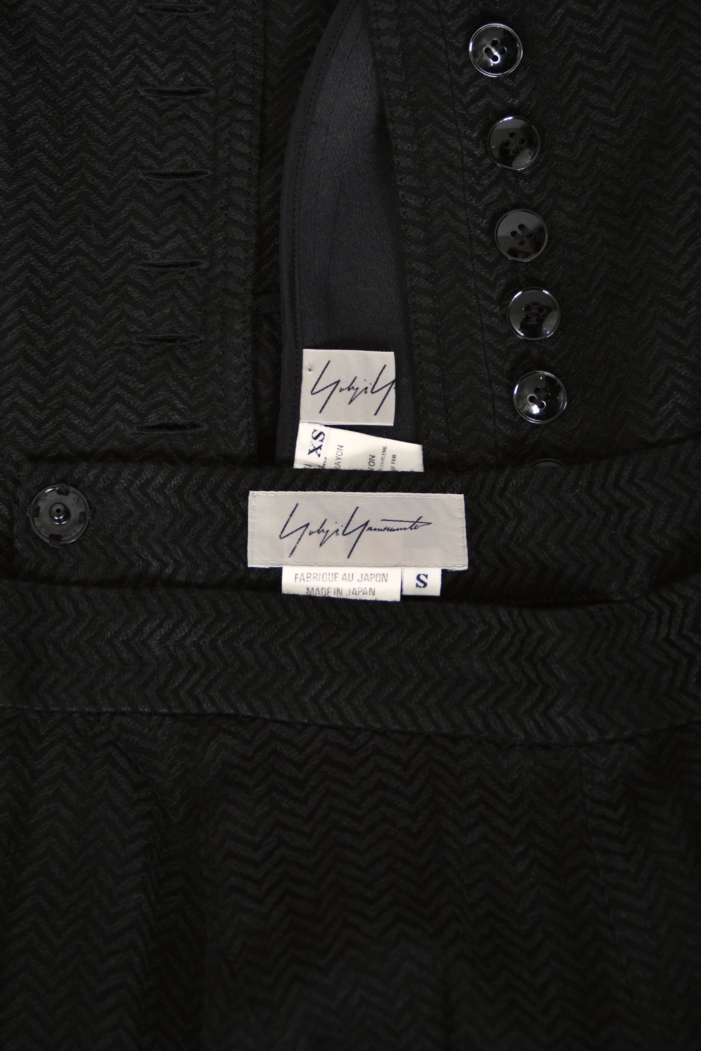 1998 Yohji Yamamoto Herringbone Button-Up Jacket & Maxi Skirt w