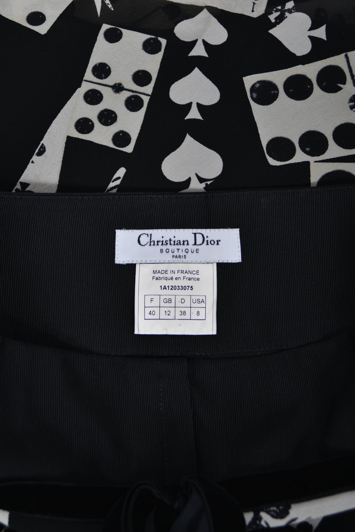 2001 Christian Dior by John Galliano &#39;Playing Cards&#39; Print Silk Cropped Camisole &amp; Skirt