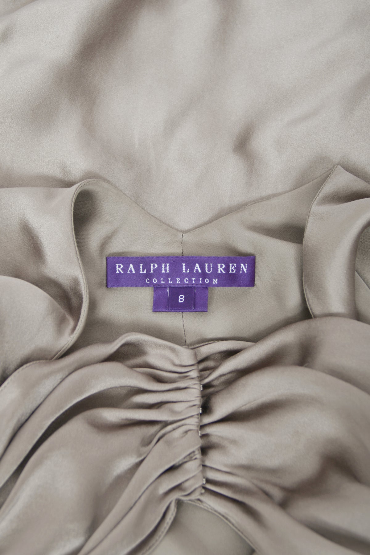 2014 Ralph Lauren Purple Label Platinum Silk Bias-Cut 'Old Hollywood' Gown w/ Optional Hood