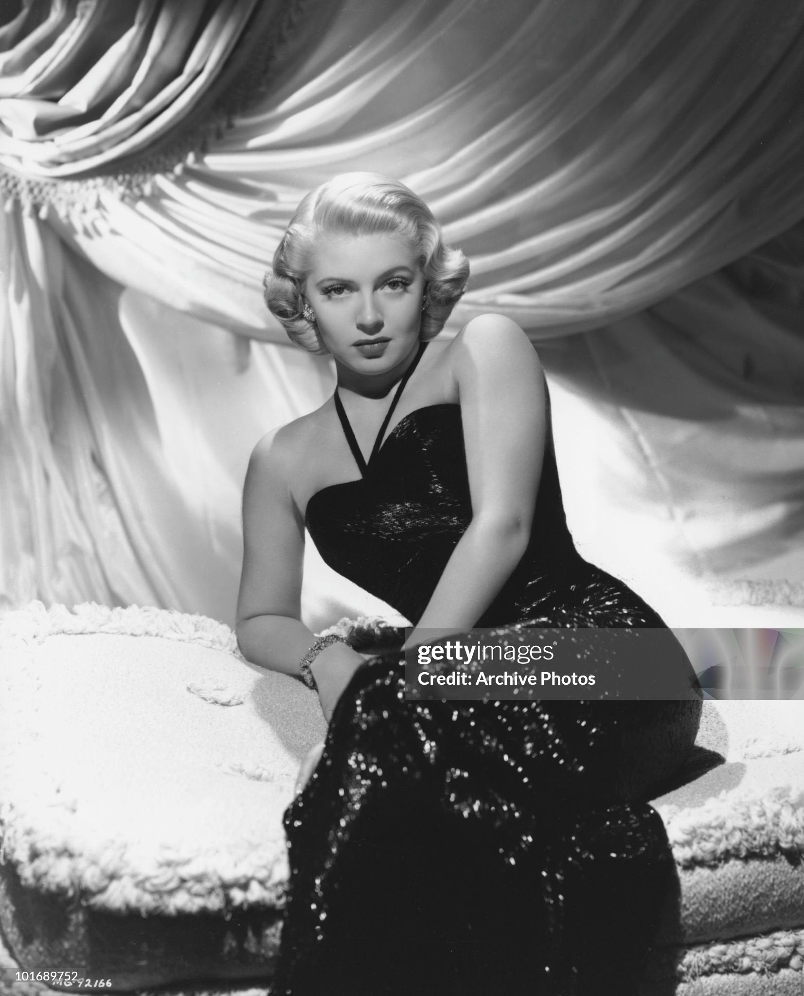 1943 Gilbert Adrian Custom Couture for Lana Turner Beaded Trained