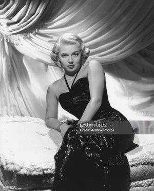 1943 Gilbert Adrian Custom Couture for Lana Turner Fully Beaded Hourglass Trained Gown