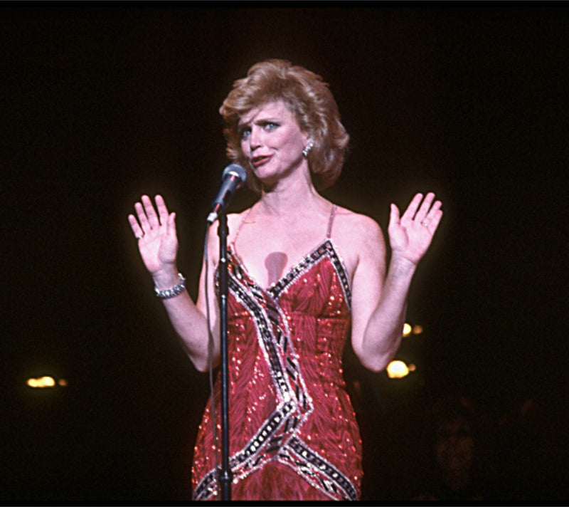 1984 Bob Mackie Documented Fully Beaded Red Silk High Low Micro-Mini Dress