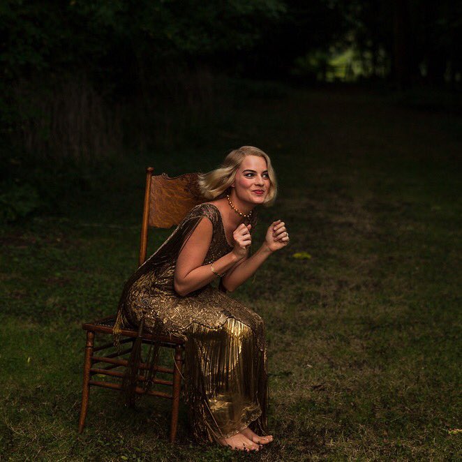 1920&#39;s Metallic Gold Lamé Lace Flapper Fringe Margot Robbie Film-Worn Dress