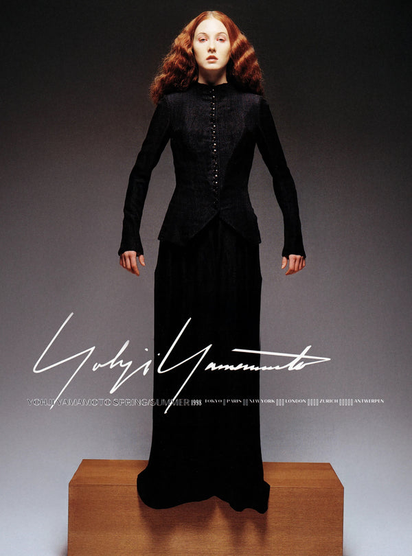 1998 Yohji Yamamoto Herringbone Button-Up Jacket & Maxi Skirt w 1998 Yohji Yamamoto Herringbone Button-Up Jacket & Maxi Skirt w