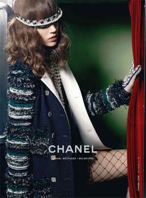 2011 Chanel by Karl Lagerfeld Runway Campaign Beaded Wool Double-Breasted Jacket