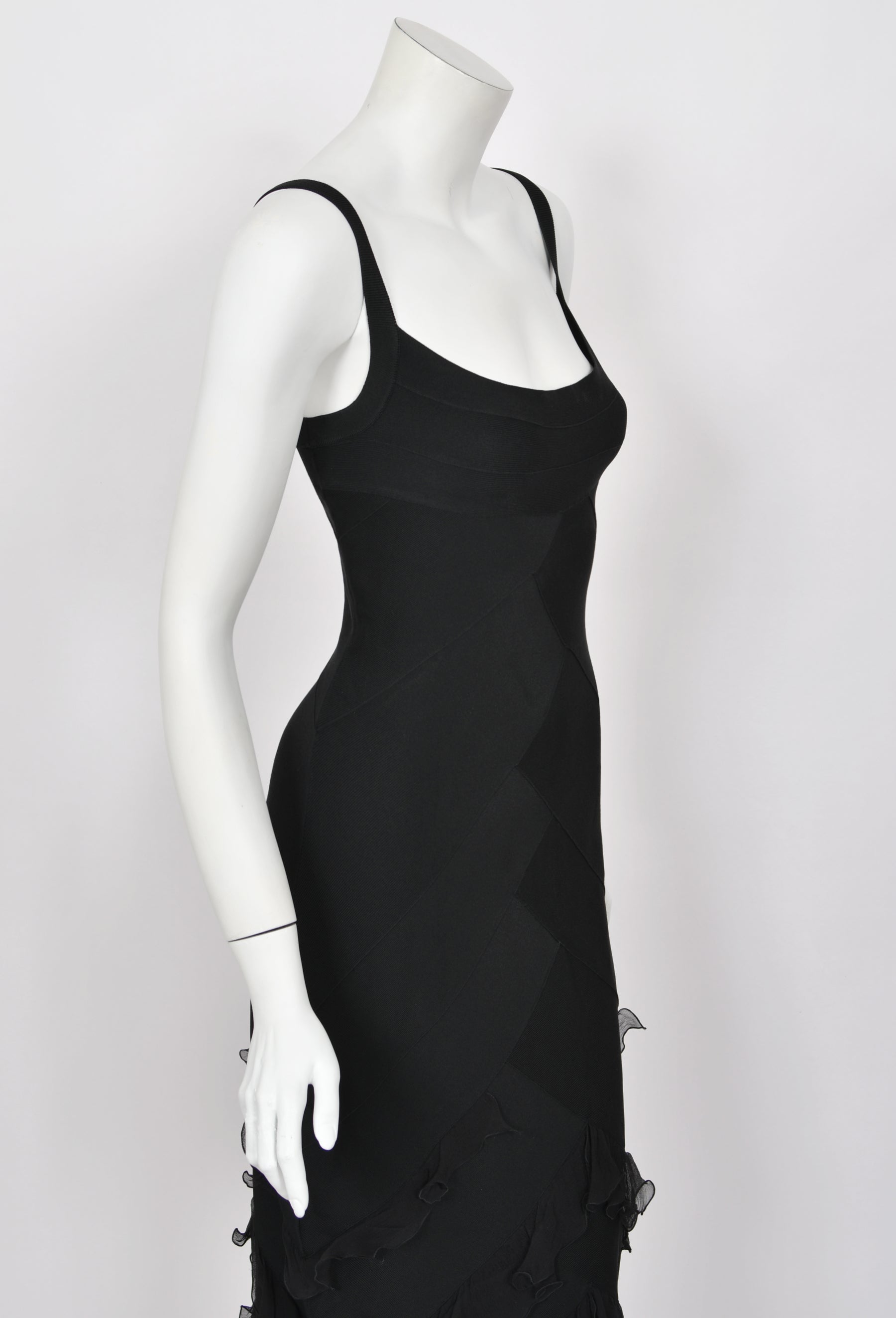 2004 Christian Dior by Galliano Black Stretch Knit Hourglass Dress - Timeless Vixen 2004 Christian Dior by Galliano Black Stretch Knit Hourglass Dress - Timeless Vixen