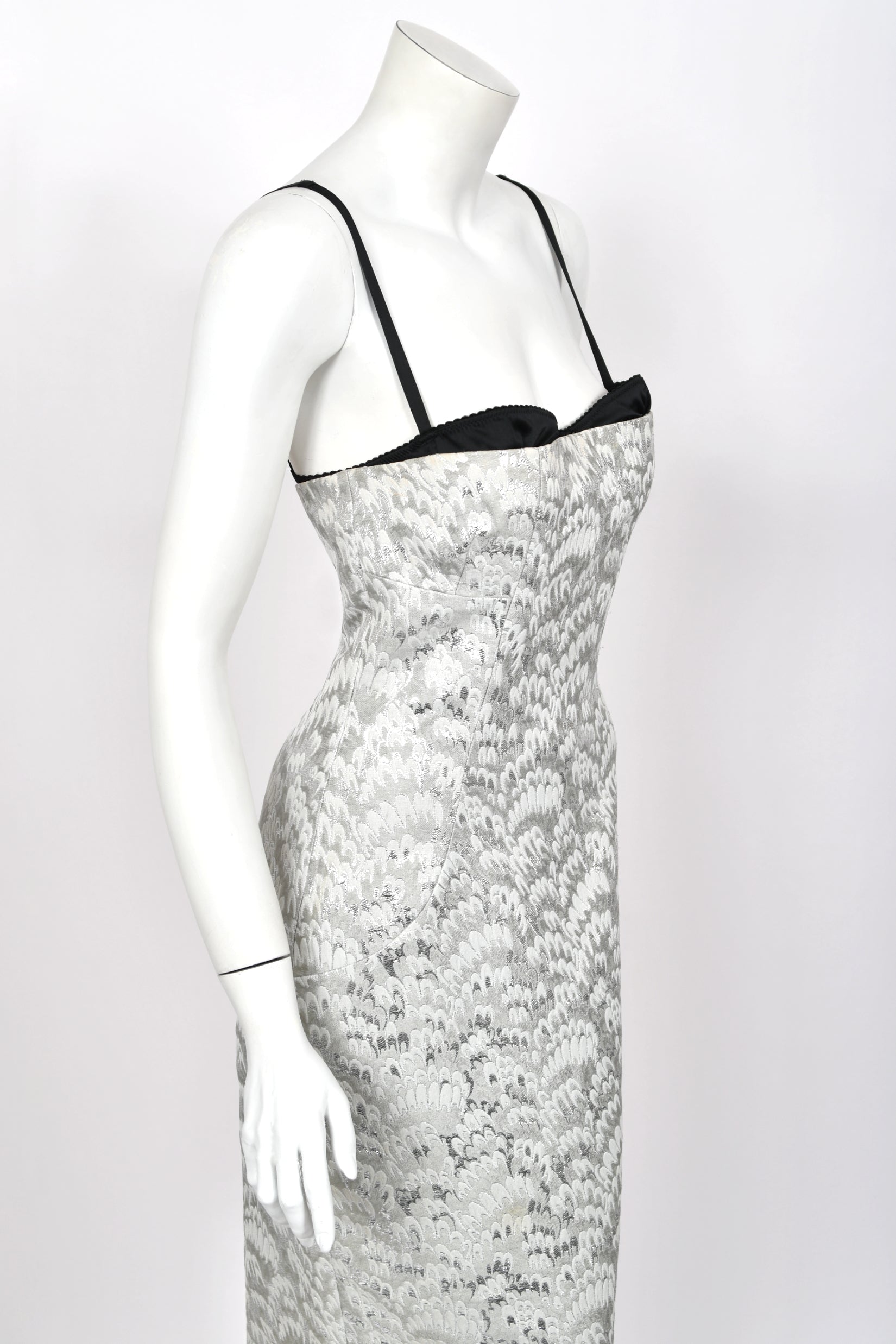 dolce and gabbana silver dress Dolce & Gabbana Crystal-embellished Midi Dress