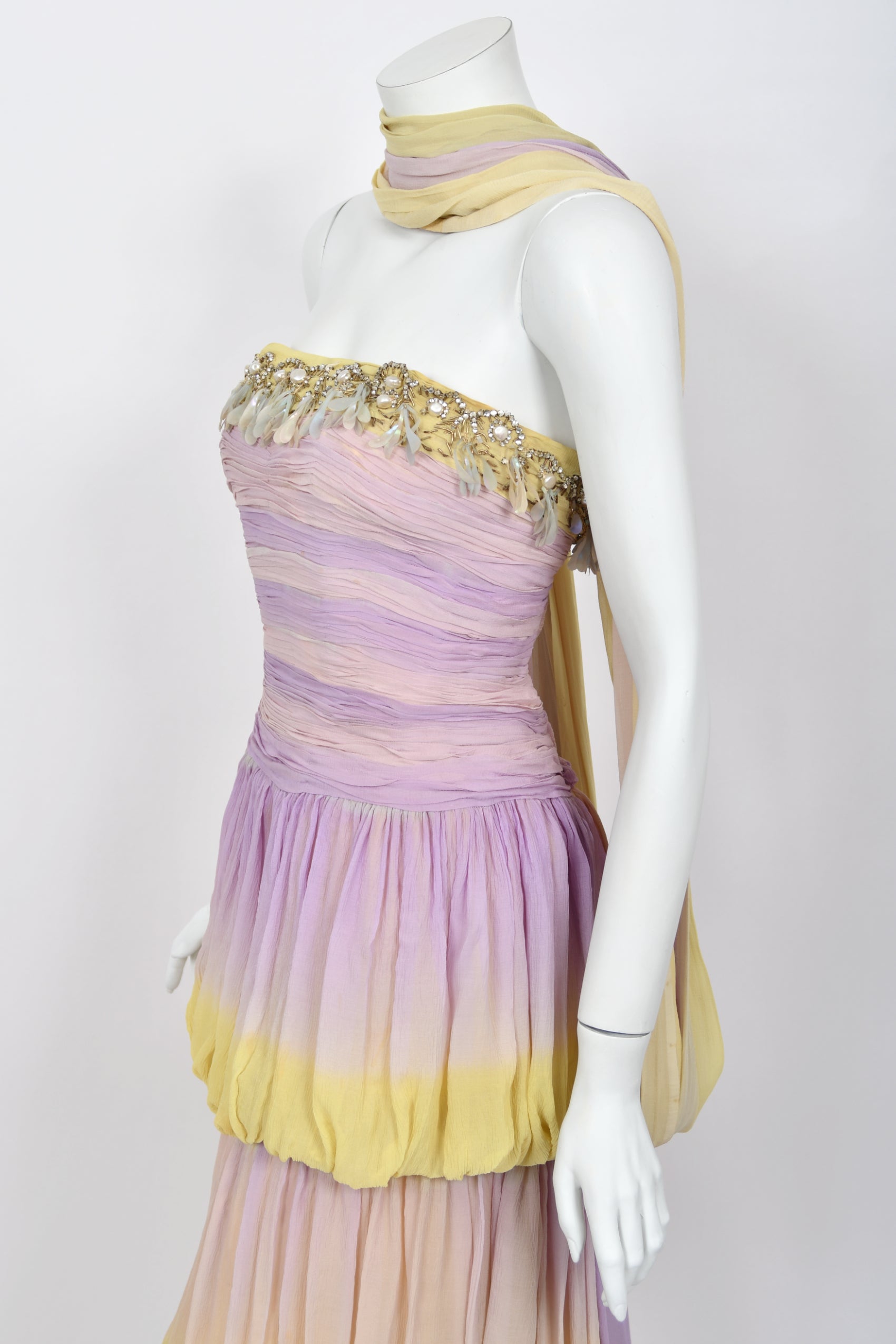 yellow to purple ombre dress Ellisah Ombre Maxi Dress