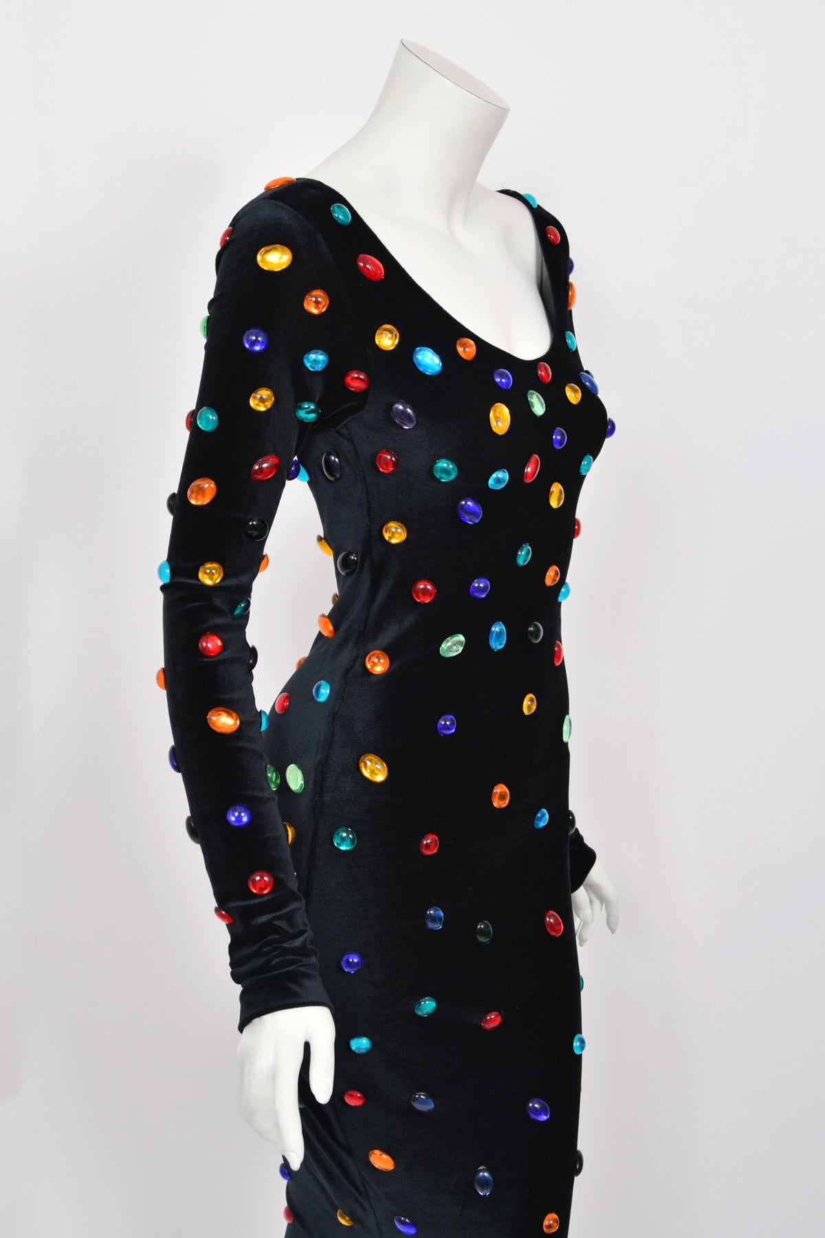 1990 Marc Bouwer for Whitney Houston Custom Couture 'Jellybean' Bodycon Gown