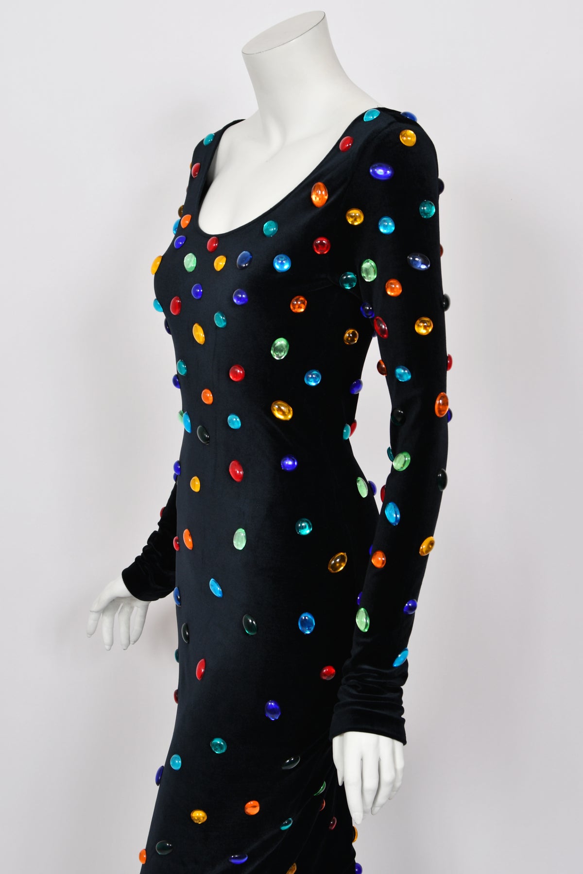 1990 Marc Bouwer for Whitney Houston Custom Couture 'Jellybean' Bodycon Gown