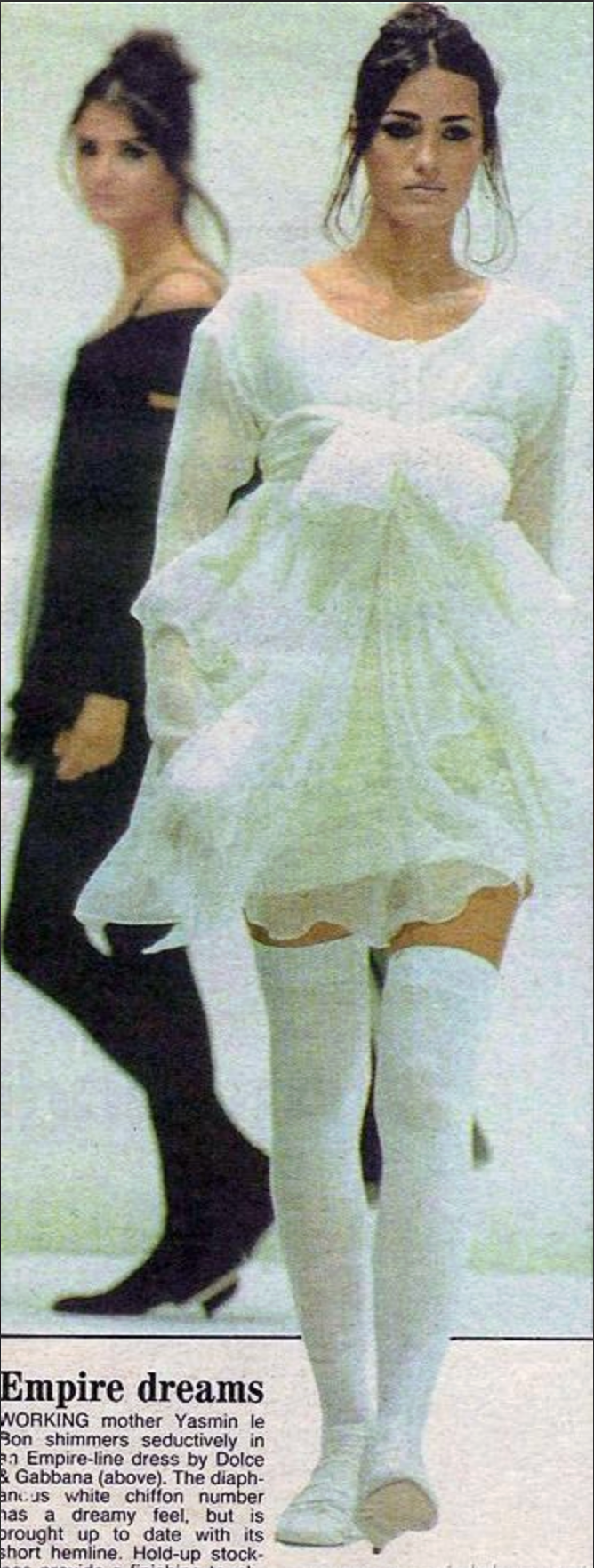 1991 Dolce &amp; Gabbana Runway Ivory Silk Belted Sash Tiered Babydoll Mini Dress