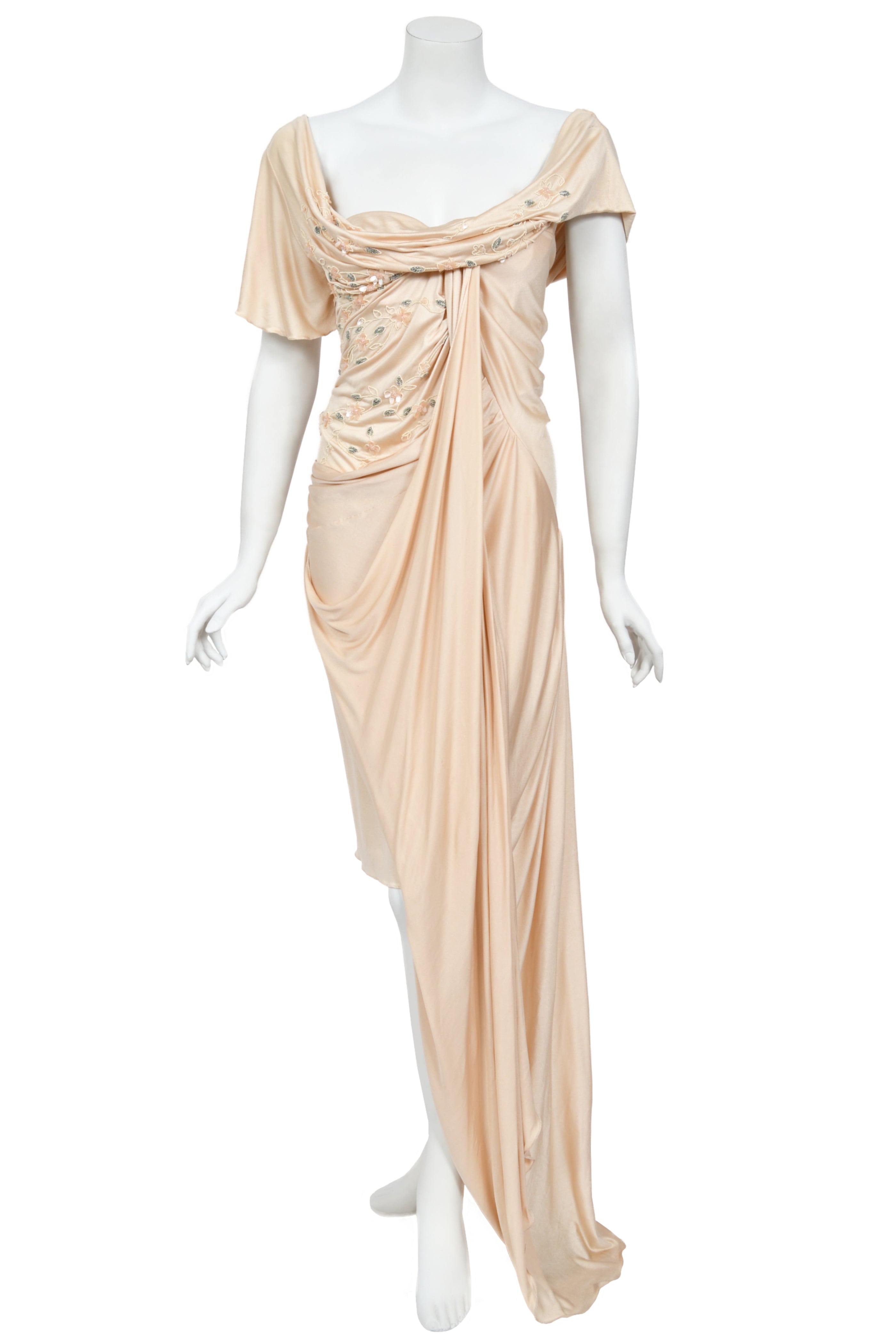 beige dior dress Dior // Cream Eyelet Halter Dress VSP Consignment