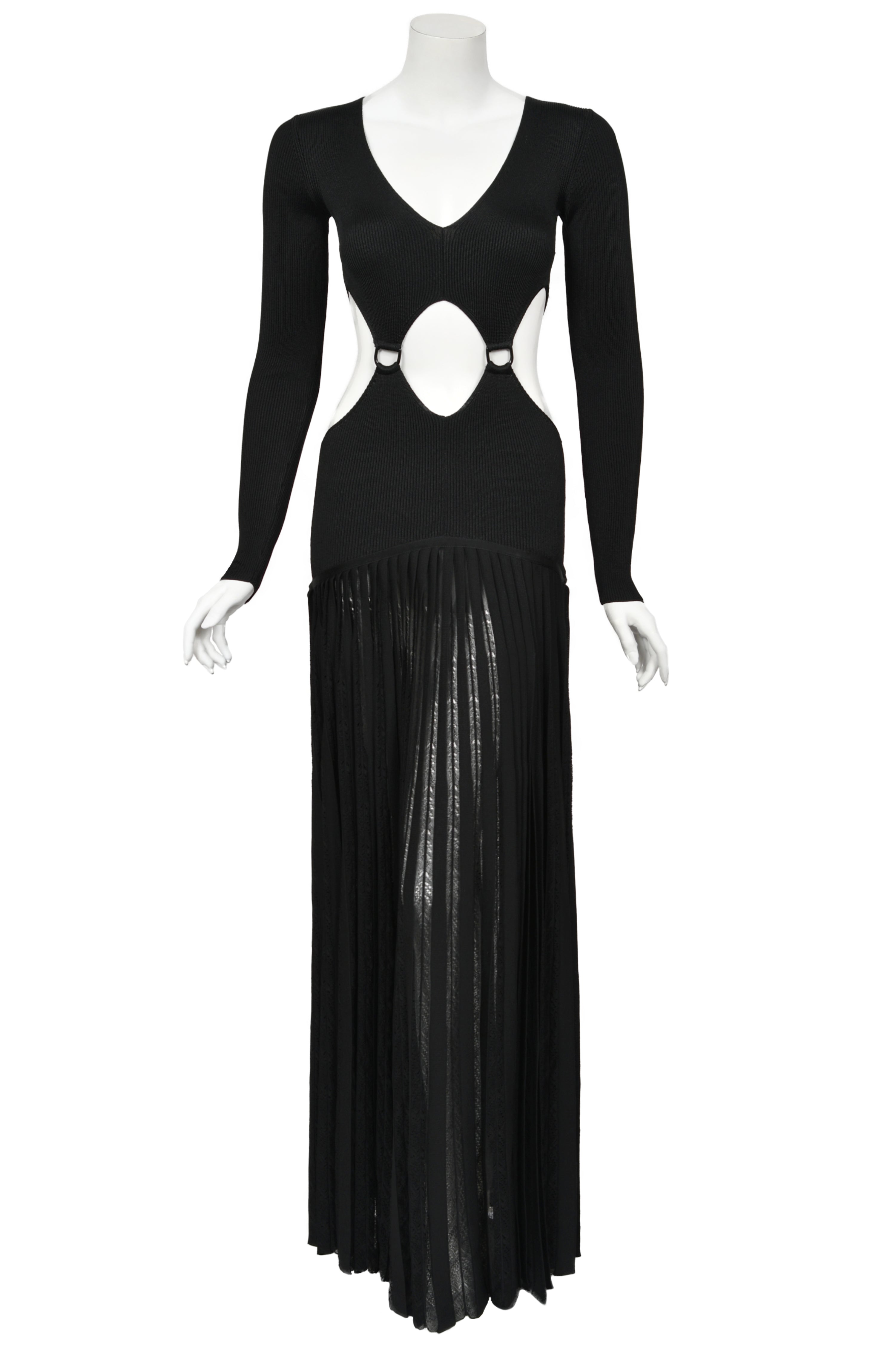 2018 Roberto Cavalli Runway Black Stretch Knit Long Sleeve Cut-Out Hig - Timeless Vixen 2018 Roberto Cavalli Runway Black Stretch Knit Long Sleeve Cut-Out Hig - Timeless Vixen