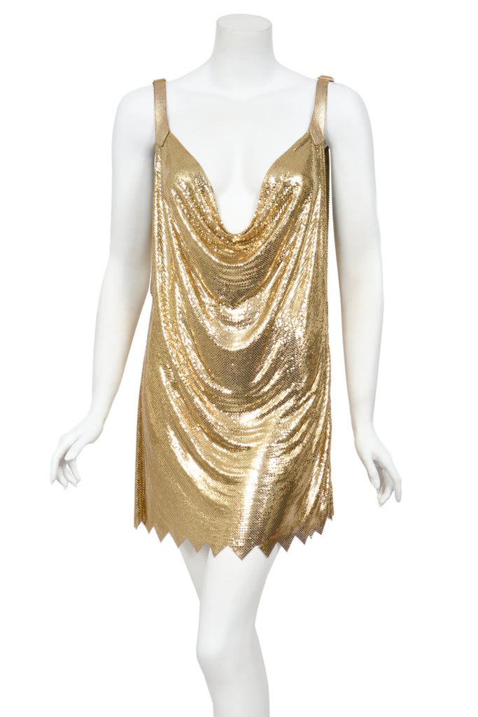 【定価40万】GIANNI VERSACE SLIM TAILOR MADE 1994 Gianni Versace Couture Runway Metallic Gold Pleated