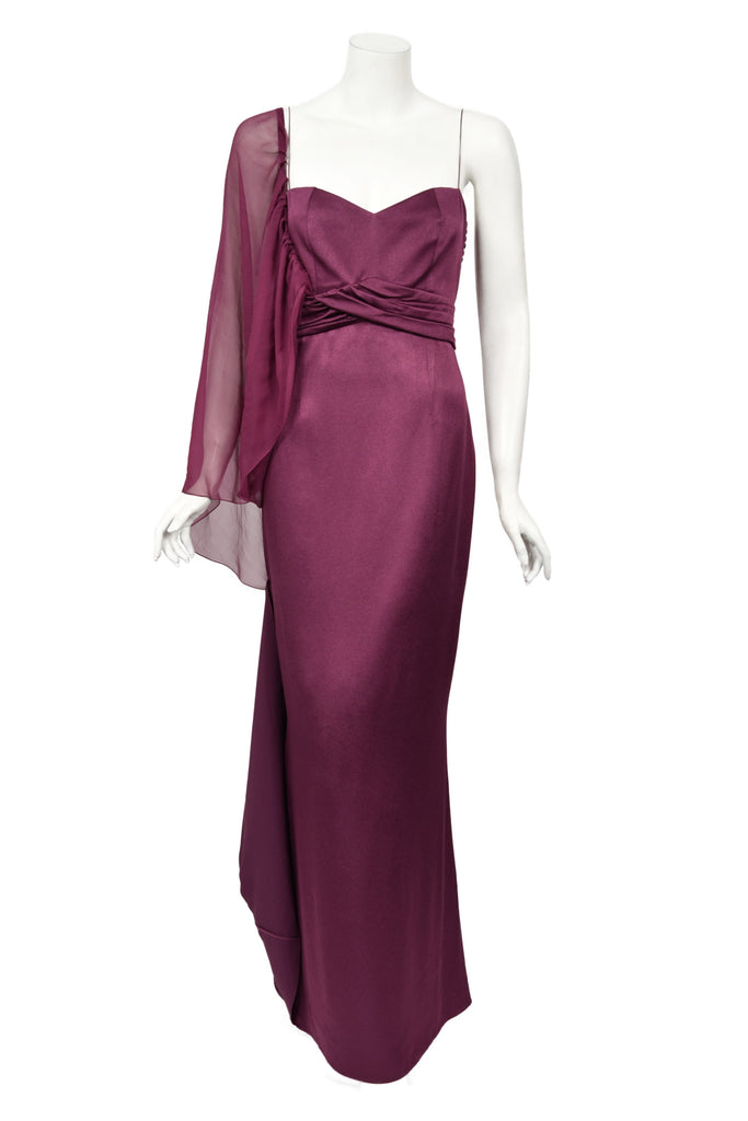 Christian Dior 2000s pre-owned draped sleeveless silk minidress - Purple