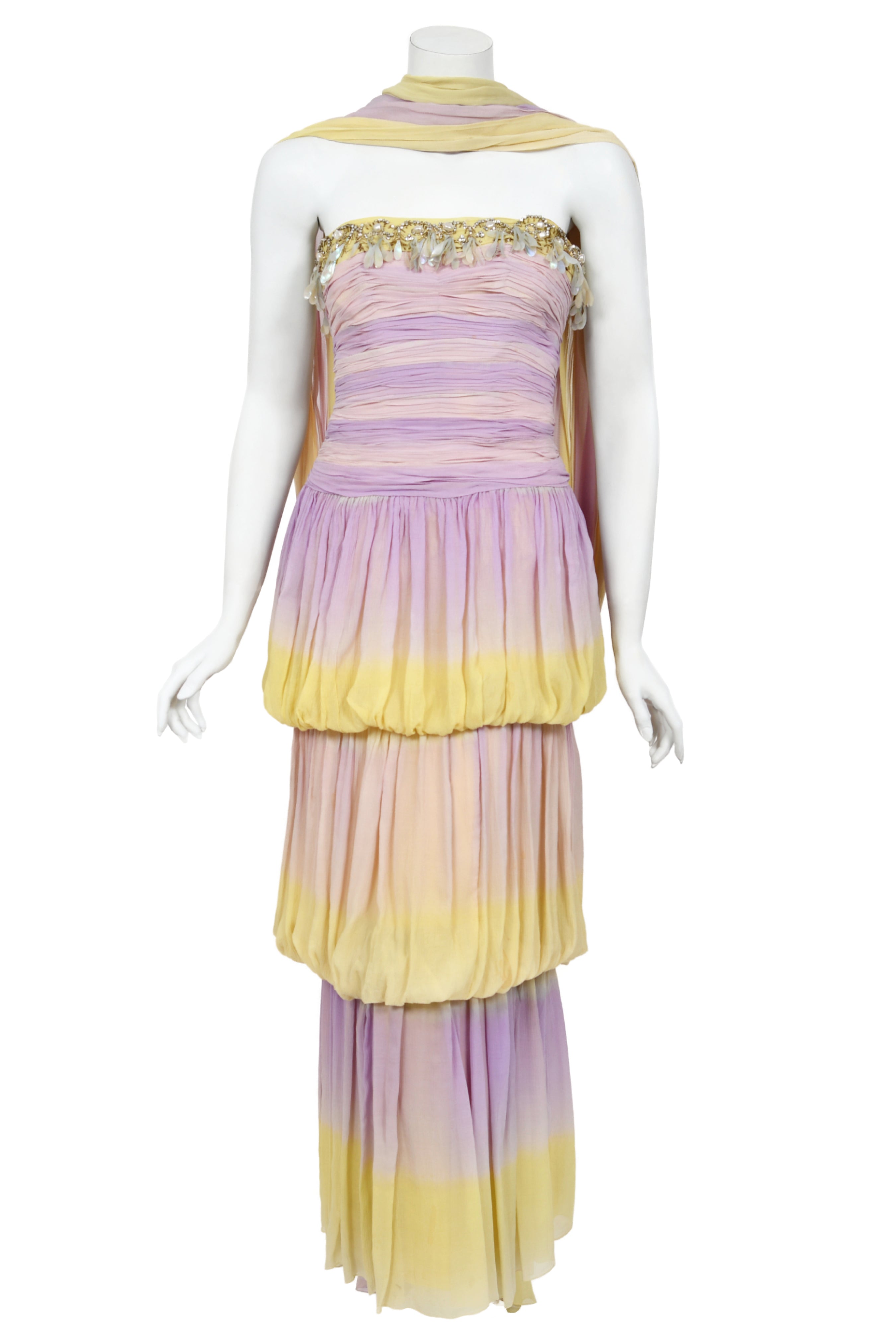 yellow to purple ombre dress Ellisah Ombre Maxi Dress