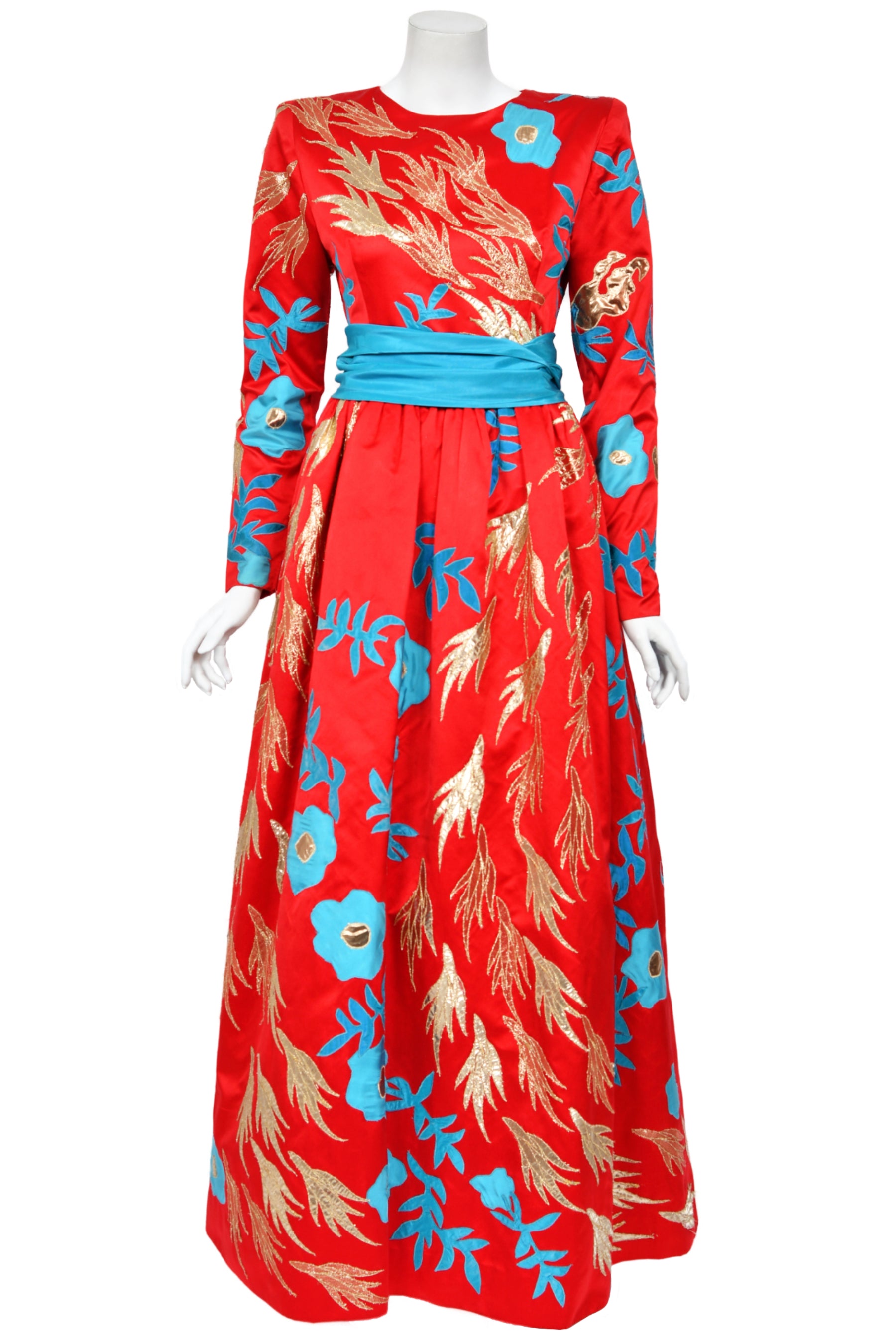 givenchy metallic dress Degrade Metallic V-Neck Puff-Sleeve Gown