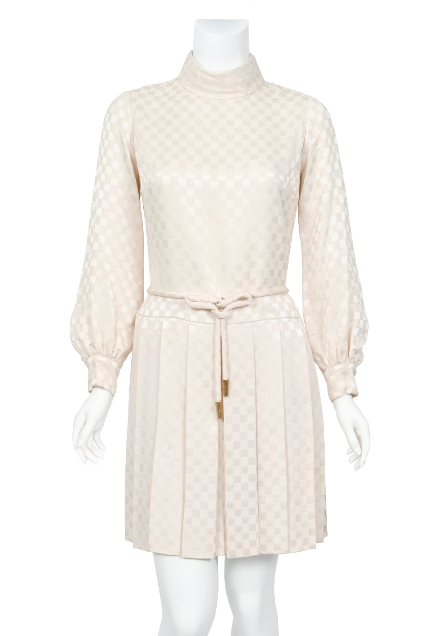 dior vibe short pleated dress Christian Dior Floral Pleated Dress Sheer Nude Daisy Silk Midi Italy SZ38