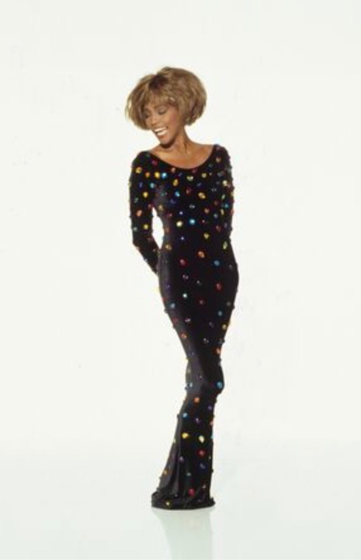 1990 Marc Bouwer for Whitney Houston Custom Couture 'Jellybean' Bodycon Gown