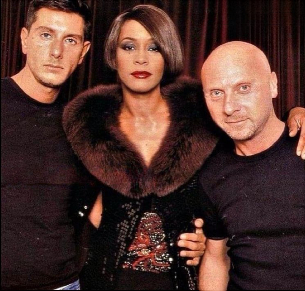 1999 Dolce &amp; Gabbana Custom Couture for Whitney Houston Beaded Bustier Jumpsuit